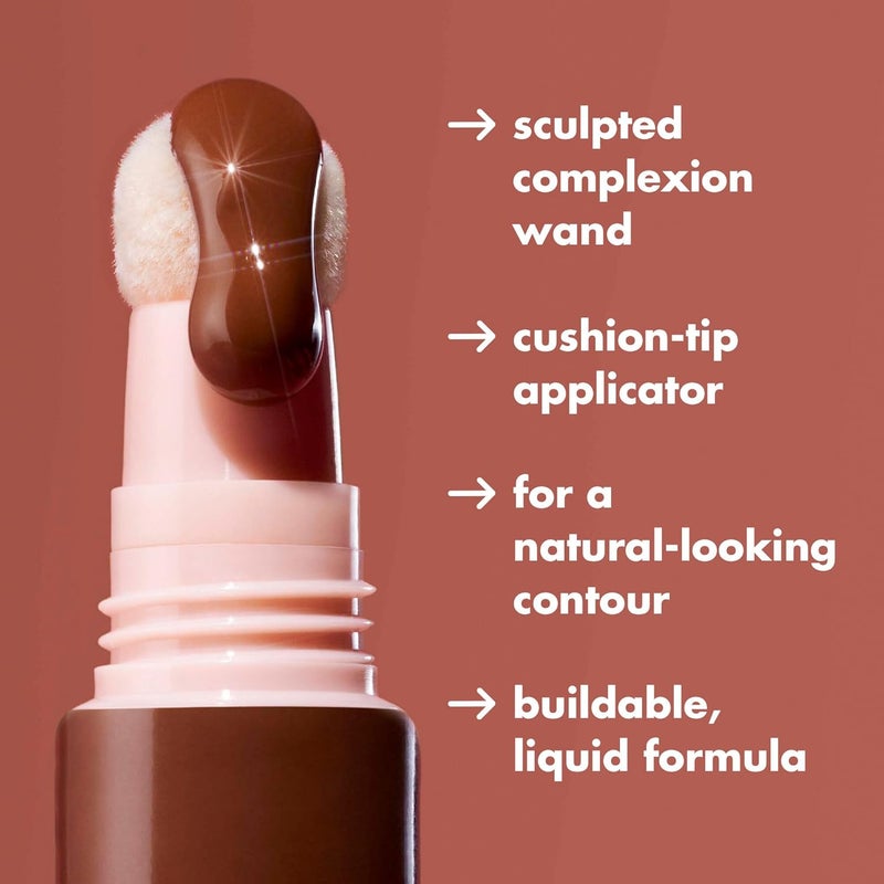elf e.l.f. Halo Glow Contour Beauty Wand, Liquid Contour Wand For A Naturally Sculpted Look, Buildable Formula, Vegan & Cruelty-free, Deep/Rich - Image 4